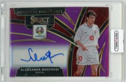 2020 Panini Select UEFA Euro Aleksandr Mostovoi Historical Significance Purple Prizm Parallel【40/75】 Russia