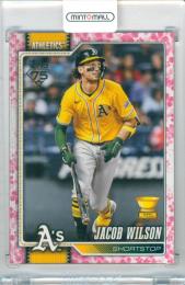 2026 Topps Series1 Japan Edition Jacob Wilson #240 Base Cherry Blossom Parallel【80/99】 Athletics