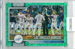 2026 Topps Series1 Baseball Los Angeles Dodgers #256 Base Team Card Green Holo Foil Parallel【12/99】 Dodgers