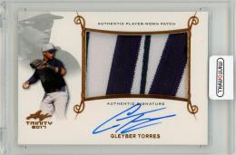 2017 Leaf Trinity Gleyber Torres #PA-GT1 Patch Autograph Card New York Yankees