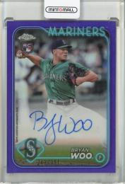 2024 Topps Chrome Bryan Woo Rookie Autograph Purple Refractors【241/250】 Seattle Mariners
