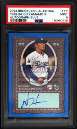 2024 Topps Brooklyn Collection #YY Yoshinobu Yamamoto Autograph Blue【16/18】【PSA MINT 9】 (MSV#1987)