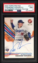 2024 Topps Pristine #PAYY Yoshinobu Yamamoto Pristine Autograph Orange【02/25】【PSA MINT 9】 (MSV#1988)