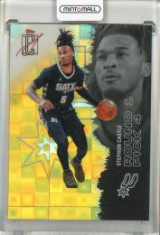 2025-26 Topps Signature Class Stephon Castle Chrome Pandora Yellow #53 San Antonio Spurs