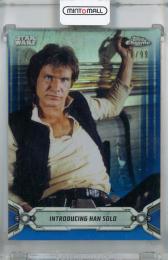 2019 Topps Star Wars Chrome Legacy Introducing Han Solo Blue Refractors #84【76/99】