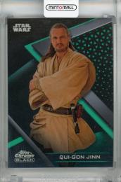 2022 Topps Chrome Black Star Wars Qui-Gon Jinn Green Refractors #31【95/99】