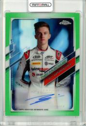 2021 Topps Chrome Formula 1  Theo Pourchaire Autograph Green Refractor 78/99