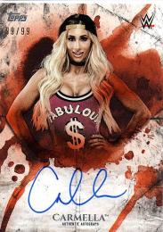 2018 TOPPS WWE Undisputed  Carmella Orange Parallel Autograph(Lastナンバー!) 【99/99】