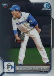 2022 TOPPS Bowman Chrome NPBプロ野球 #81 長谷川威展(日本ハム) レギュラーカード RC