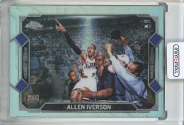 2025-26 Topps Chrome Update Allen Iverson Moment In Time Refractors #MT23  Philadelphia 76ers