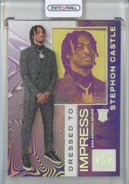 2024-25 Panini Court Kings Stephon Castle Dressed to Impress Burgundy #6【85/125】 San Antonio Spurs