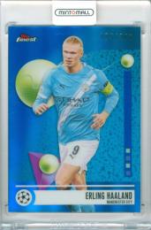 2025-26 Topps Finest UEFA Club Competition Erling Haaland #152  Base – Common Blue Refractor Parallel【185/200】 Manchester City