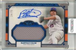2024 Topps Tier One Bartolo Colon Jumbo Autograph Relic Blue Foil【24/75】 New York Mets