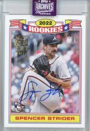 2025 Topps Archives Signature Series Spencer Strider 2022 Topps TBT Rookies【34/40】 Atlanta Braves