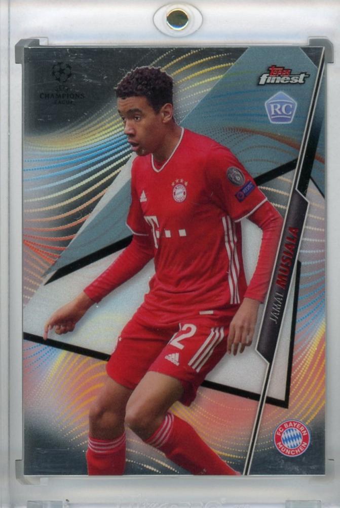TOPPS サッカーカード FINEST JAMAL MUSIALA BAYERN MUNCHEN #45 送料無料 中古 IT1 RC Topps Finest Jamal Musiala 99枚限定 カード RC Topps Finest