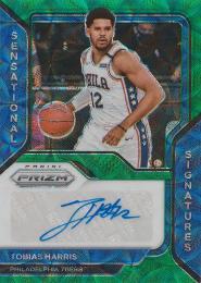 2020-21 PANINI PRIZM Sensational Signatures Prizms Choice Green  Tobias Harris Philadelphia 76ers 【4/8】