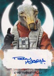 2017 TOPPS Star Wars The Last Jedi Series One Autograph Paul Kasey as C'ai Threnalli