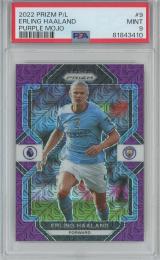 2022 Prizm Premier League Erling Haaland Base/Purple Mojo/#9【20/20】【PSA9】 Manchester City