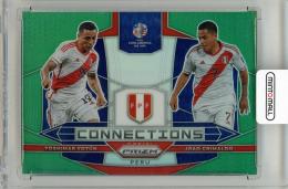 2024 PANINI PRIZM COPA AMERICA  YOSHIMAR YOTUN JOAO CRIMALDO YOSHIMAR YOTUN/JOAO CRIMALDO GREEN CONNECTINS【4/5】 PERU