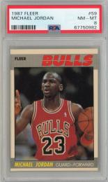 1987-88 Fleer Michael Jordan #59【PSA8】《Near MINT-MINT》 Chicago Bulls