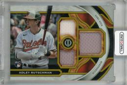 2023 Topps Tribute Adley Rutschman Tribute Triple Relics Gold #TR-AR RC【18/75】 Baltimore Orioles