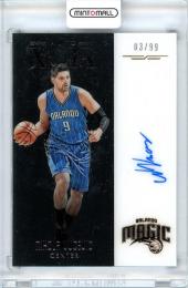 2016-17 PANINI Noir Nikola Vucevic Auto Noir Color 99枚限定【03/99】《やや難あり》Orlando Magic