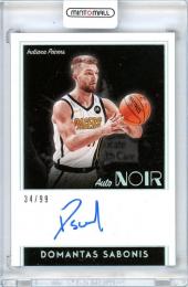 2018-19 PANINI Noir Domantas Sabonis Auto Noir Color 99枚限定【34/99】《やや難あり》Indiana Pacers