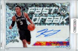 2019-20 PANINI Mosaic Keldon Johnson Fast Break Autograph《やや難あり》San Antonio Spurs