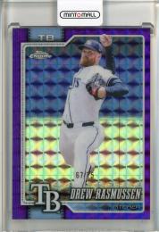 2026 Topps Chrome Drew Rasmussen Purple Geometric Refractors #57【67/75】 Tampa Bay Rays