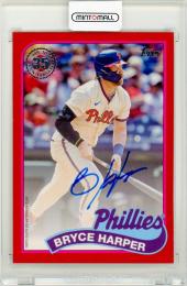 2024 Topps Series 1 Bryce Harper #89BA-BH 1989 35th Anniversary Autograph Card Red【15/25】 Philadelphia Phillies