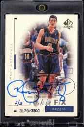 1999-00 SP Authentic #62 Raef LaFrentz BuyBack Autograph 98-9SPA【2/3】 Denver Nuggets (MSV#0620)