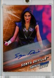 2019 Topps WWE SmackDown Live  Sonya Deville Autographs Orange #ASD 10/50