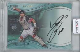 2023 EPOCH 日本プロ野球OBクラブ-HOLOGRAFICA- / 里崎智也(千葉ロッテマリーンズ) 銀箔版AUTHENTIC AUTOGRAPH直書き直筆サインカード 【01/29】