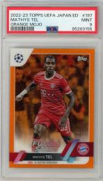 2022-23 TOPPS UEFA Champions League Japan Edition Mathys Tel Future Stars Orange Mojo #197 25枚限定【07/25】【PSA9】《MINT》FC Bayern Munchen