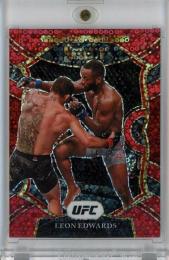 2021 Panini Select UFC  Leon Edwards Red Disco #67 156/199