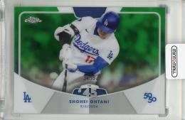 2024 Topps 50/50 Ohtani Shohei Ohtani Chrome Green Refractors HR #45 #91【34/99】