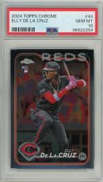 2024 Topps Chrome Elly De La Cruz Base RC #44【PSA 10 GEM MT】