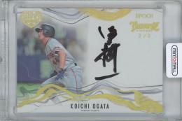 2022 EPOCH 日本プロ野球OBクラブ-HOLOGRAFICA- / 緒方耕一(読売ジャイアンツ) ホロ箔版TRIBUTE TO THE PAST直書き直筆サインカード 【2/3】