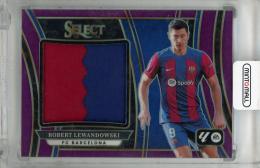 2023-24 Panini Select La Liga Robert Lewandowski Jumbo Swatches Purple #2 ※裏面凹み有 【05/49】 FC Barcelona