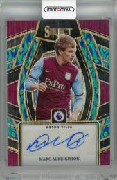 2023-24 Panini Select Premier League Marc Albrighton Select Signatures Peacock #23 Auto Aston Villa