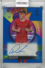2023-24 Topps Finest UEFA Club Competitions Ben Doak Autographs Blue Refractors #ABD RC 【064/150】 Liverpool FC