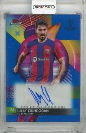 2023-24 Topps Finest UEFA Club Competitions Ilkay Gundogan Autographs Blue Refractors #AIK【042/150】 FC Barcelona