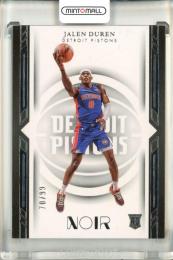 2022-23 Panini Noir Basketball Jalen Duren #187 RC【70/99】 Detroit Pistons