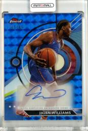 2023-24 Topps Finest Jalen Williams Autographs Blue Geometric Refractors #FAJW【35/99】 Oklahoma City Thunder