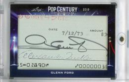 2019 Leaf Metal Pop Century  Glenn Ford  Cut Signature