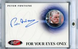 2012 Rittenhouse James Bond 50th Anniversary Series 1  Peter Fontaine as Captain of the St. Georges Autograph (40th Anniversary Design)