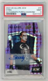 2022 Upper Deck Allure AEW Sting Autographs Purple Diamond Parallels【8/10】【PSA MINT 9】