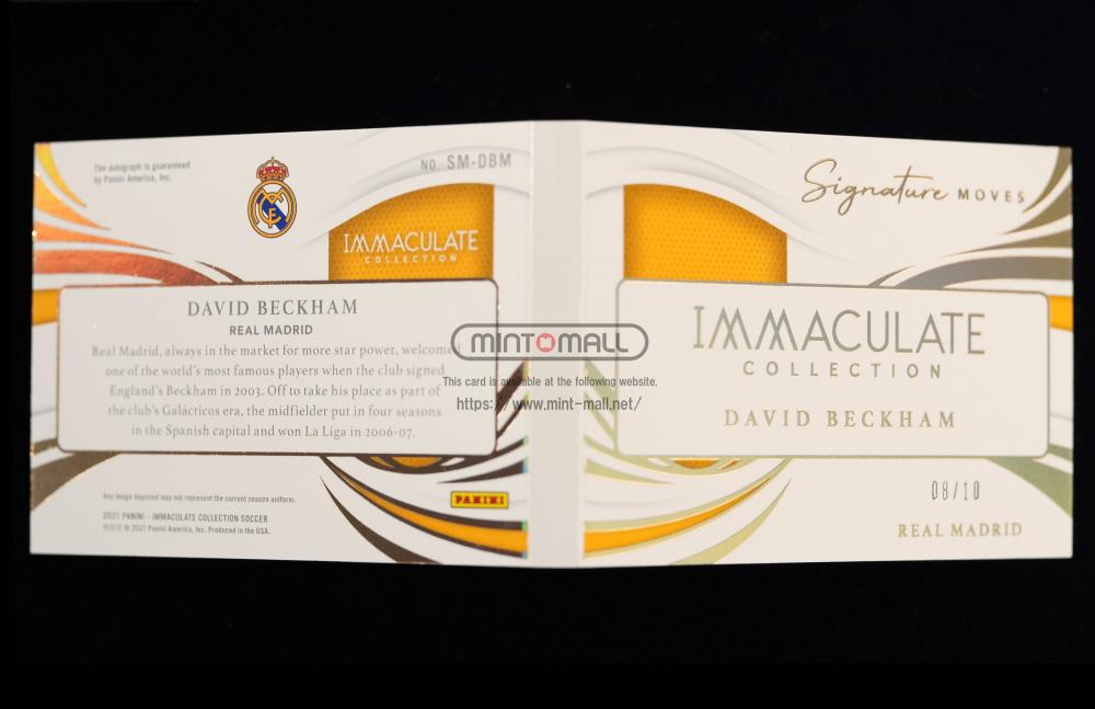 ミントモール / MINT VAULT店 (MSV委託品通販) / 2021 Panini Immaculate Collection SM-DBM David  Beckham Signature Moves Autograph Booklets Gold【08/10】 England National Team