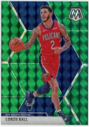 2019-20 Panini Mosaic Mosaic Green #166 Lonzo Ball