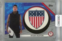 2021 2020 Topps US Olympics & Paralympics Team Hopefuls Nyjah Huston USOC Insignia Commemorative Relics US Flag #USAI-NH ※白かけあり【10/50】 Skateboarding